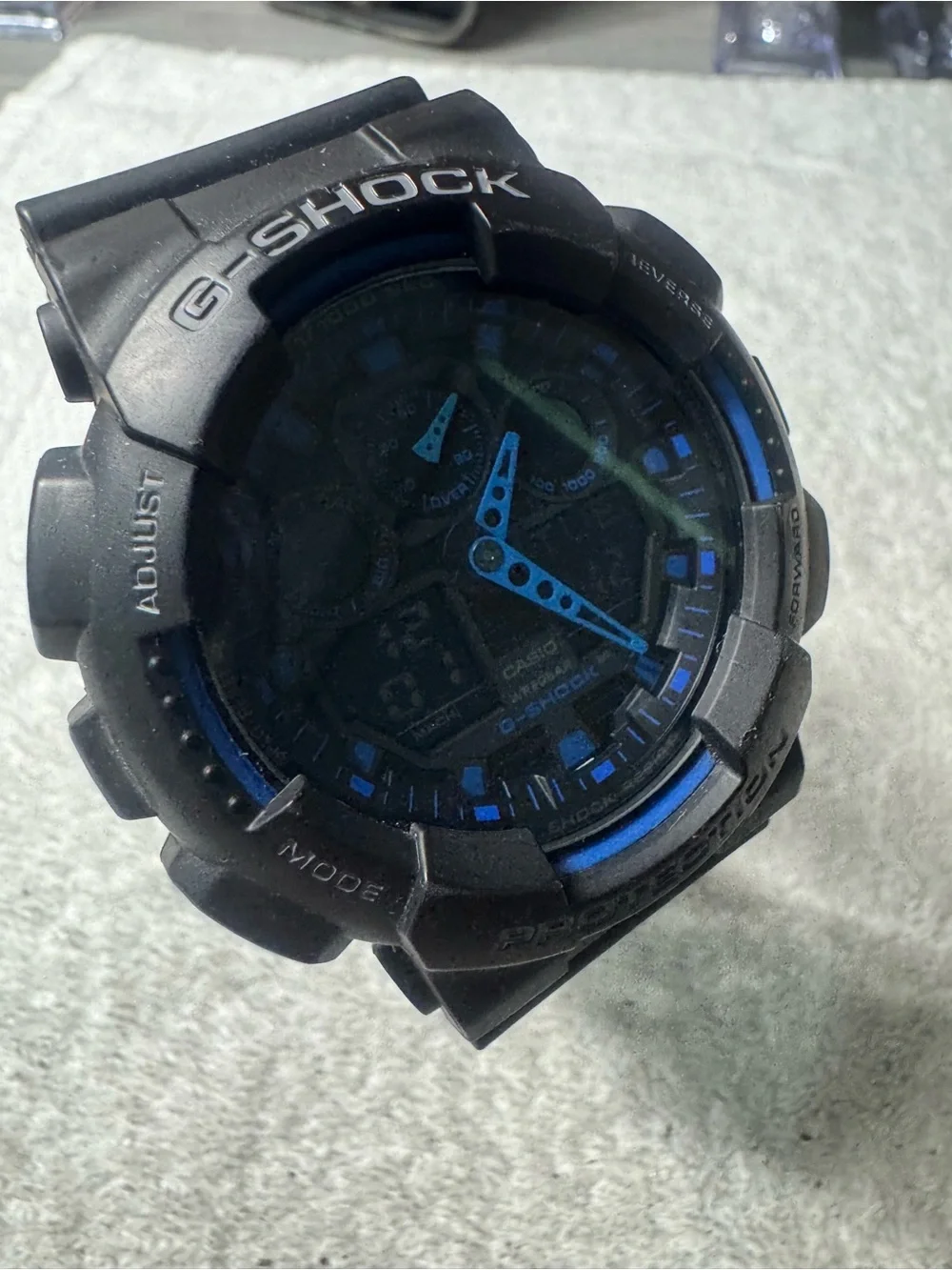 G-Shock Black with Blue Accent Analog-Digital Watch